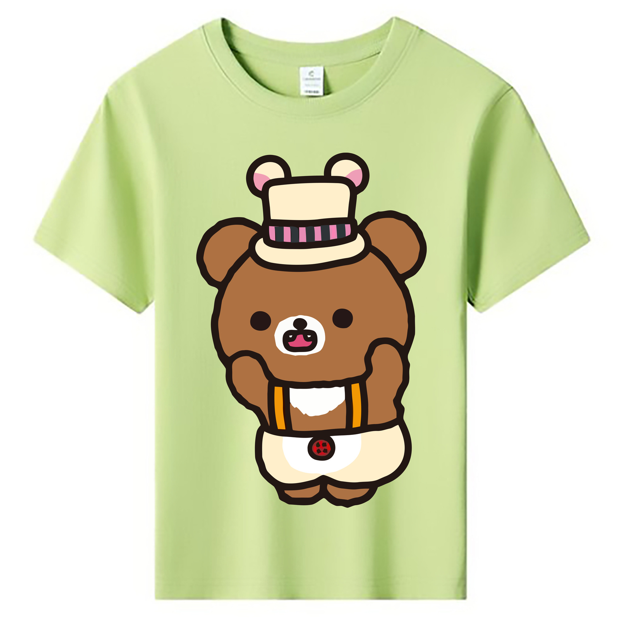 （画像用） リラックマ リラックマ キイロイトリ Rilakkuma Korilakkuma Kiiroitori 綿100％キッズTシャツ（フロントプリント）
